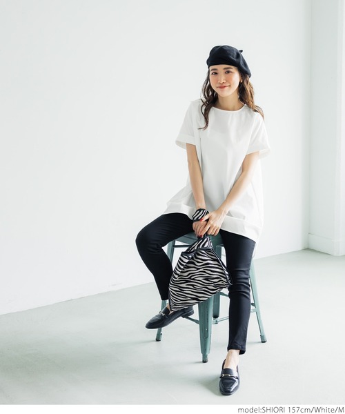 coca(coca)(コカ)の「バックタック半袖ブラウス(シャツ/ブラウス・レディース・ホワイト/ブラック・M/L)」の13枚目の写真