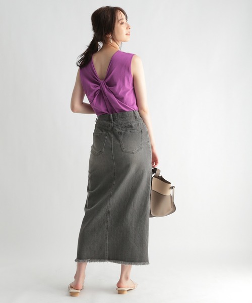 Andemiu(アンデミュウ)の「バックツイストデザインニット958495(ニット/セーター・レディース・ブラック/ピンク/ブラウン・FREE)」の22枚目の写真