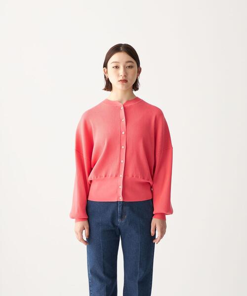 CITEN（シテン）の「＜CITEN（シテン）＞ フォルム リブ ワイド カーディガン（カーディガン/ボレロ・レディース・ライトグレー/ピンク/ダークグレー・FREE）」の8枚目の写真