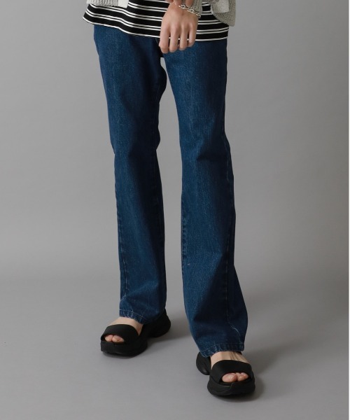 city（シティ）の「13oz デニムフレアパンツ/13OZ DENIM FLARED（デニムパンツ・メンズ・インディゴブルー/サックスブルー・2/1/3）」の2枚目の写真