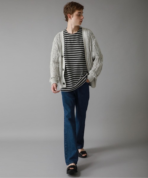 city（シティ）の「13oz デニムフレアパンツ/13OZ DENIM FLARED（デニムパンツ・メンズ・インディゴブルー/サックスブルー・2/1/3）」の3枚目の写真