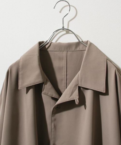 NILWAY（ニルウェイ）の「ケアフリートロミドルマンオーバーサイズオープンカラーシャツ（シャツ/ブラウス・メンズ・チャコールグレー/ライトグレー/ブラック/パープル/オフホワイト/ブルー/グリーン/ネイビー・MEDIUM/LARGE）」の20枚目の写真