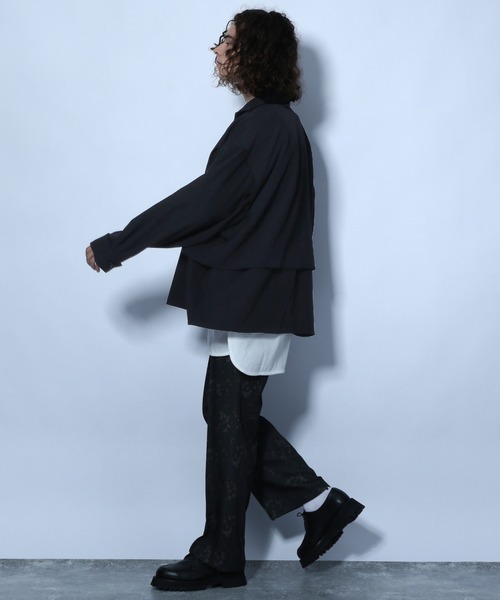 HARE（ハレ）の「ヨークラペルシャツ(HARE)（シャツ/ブラウス・メンズ・ブラック/ブラウン/グリーン・SMALL/MEDIUM）」の4枚目の写真