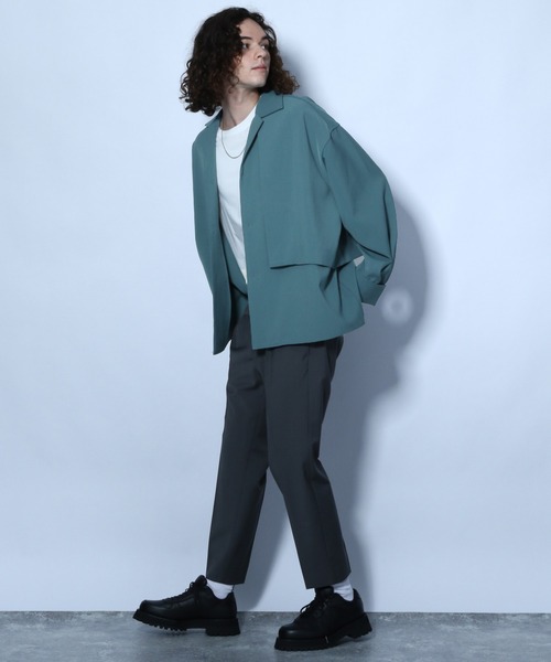 HARE（ハレ）の「ヨークラペルシャツ(HARE)（シャツ/ブラウス・メンズ・ブラック/ブラウン/グリーン・SMALL/MEDIUM）」の9枚目の写真
