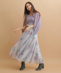 Mystrada（マイストラーダ）の「オパールフラワーフレアースカート  