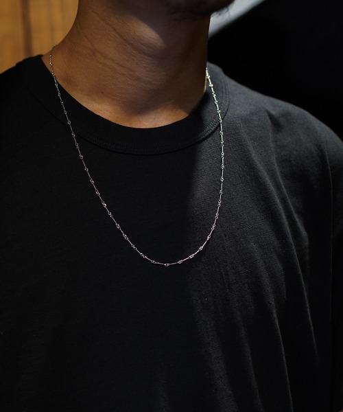 schott(ショット)の「【完全受注生産】△meian/メイアン/STERLING SILVER BAMBOO TWIST CHAIN NECKLACE/バンブー チャーチ ツイスト ネックレス man038t(ネックレス・メンズ・シルバー・FREE)」の4枚目の写真