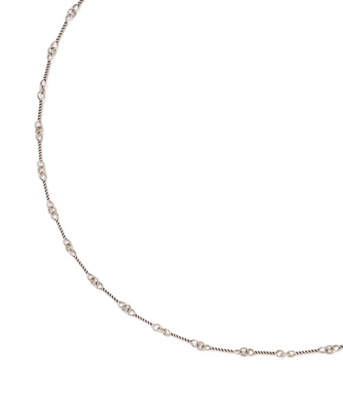 schott(ショット)の「【完全受注生産】△meian/メイアン/STERLING SILVER BAMBOO TWIST CHAIN NECKLACE/バンブー チャーチ ツイスト ネックレス man038t(ネックレス・メンズ・シルバー・FREE)」の2枚目の写真