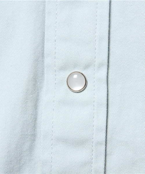 WEGO（ウィゴー）の「WEGO/カラーウエスタンシャツ（シャツ/ブラウス・メンズ・グレー/サックスブルー/ライトピンク・MEDIUM/LARGE）」の7枚目の写真