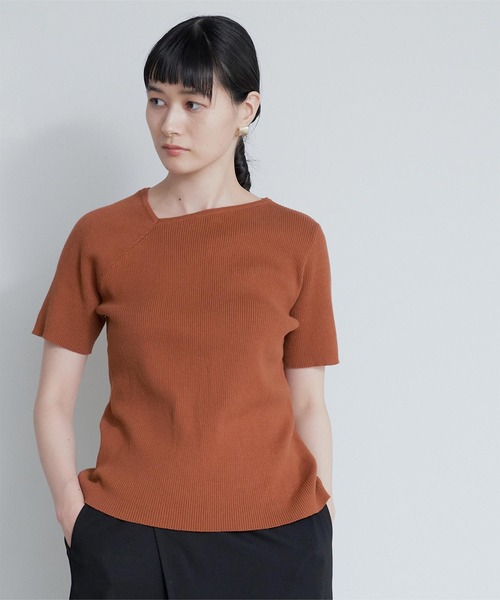miette(ミエット)の「アシンメトリーネックラインニット(ニット/セーター・レディース・アイボリー/マスタード/テラコッタ・FREE)」の12枚目の写真