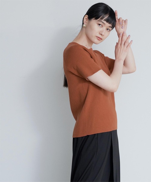 miette(ミエット)の「アシンメトリーネックラインニット(ニット/セーター・レディース・アイボリー/マスタード/テラコッタ・FREE)」の13枚目の写真