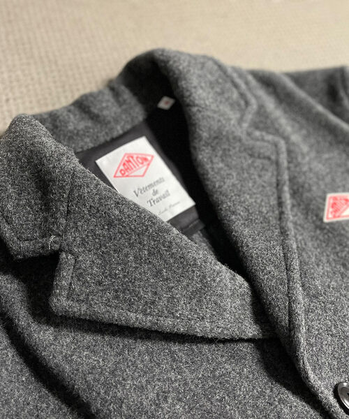 【美品】DANTON ウールライトパイル チェスターコート 新品 DANTON ウールライトパイル チェスターコート ネイビー