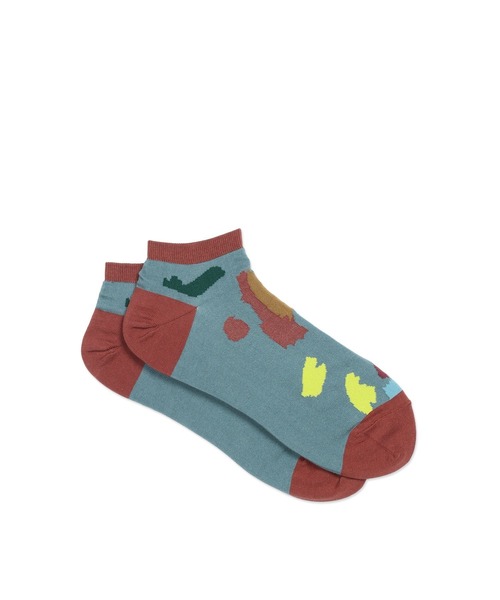 Paul Smith COLLECTION（ポールスミスコレクション）の「ブラシストローク アンクルソックス / 214724 AN（ソックス/靴下・メンズ・ベージュ系その他/グリーン系その他/パープル系その他・25-27）」の2枚目の写真