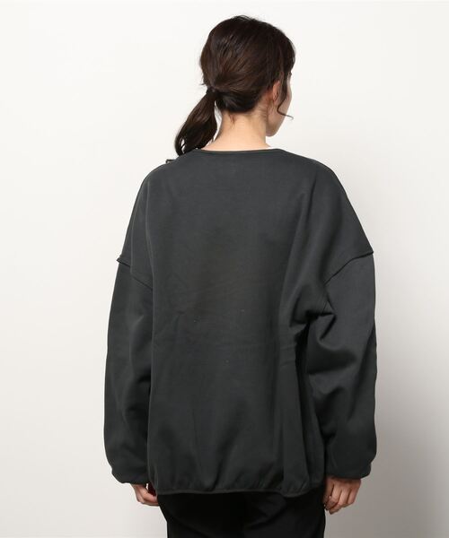 DISCUS ATHLETIC（ディスカス　アスレチック）の「DISCUS ATHLETIC スナップボタンカーディガンジャケット（カーディガン/ボレロ・レディース・アイボリー/グリーン/モカ/ブラック/オレンジ・L/M）」の7枚目の写真