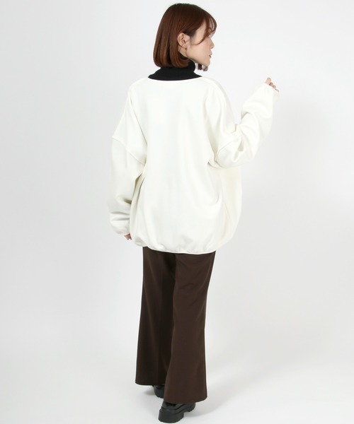 DISCUS ATHLETIC（ディスカス　アスレチック）の「DISCUS ATHLETIC スナップボタンカーディガンジャケット（カーディガン/ボレロ・レディース・アイボリー/グリーン/モカ/ブラック/オレンジ・L/M）」の12枚目の写真