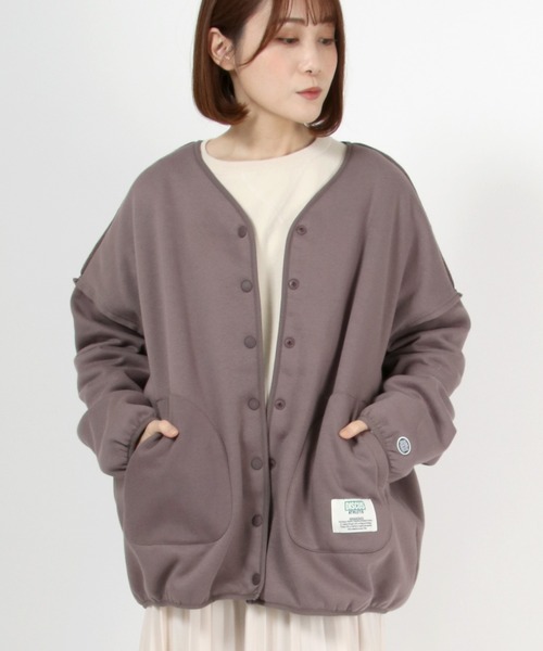 DISCUS ATHLETIC（ディスカス　アスレチック）の「DISCUS ATHLETIC スナップボタンカーディガンジャケット（カーディガン/ボレロ・レディース・アイボリー/グリーン/モカ/ブラック/オレンジ・L/M）」の19枚目の写真