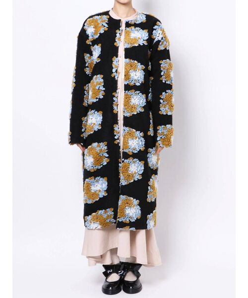 merry jenny（メリージェニー）の「fluffy pattern coat（その他アウター・レディース・ブラック/ベージュ/その他1・FREE）」の8枚目の写真