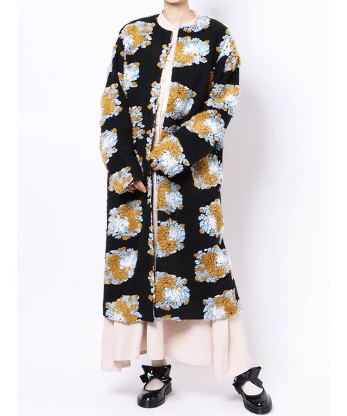 merry jenny（メリージェニー）の「fluffy pattern coat（その他アウター・レディース・ブラック/ベージュ/その他1・FREE）」の9枚目の写真
