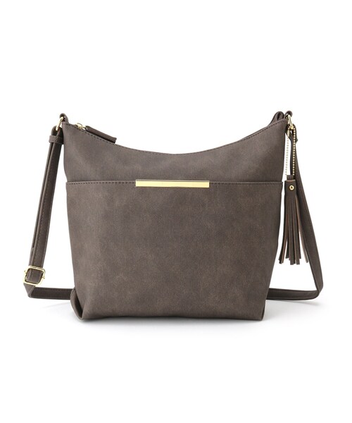 SHOO・LA・RUE(シューラルー)の「◆Wフェイスショルダー(ショルダーバッグ・レディース・ピンク/ダークブラウン/ライトグリーン/グレー/ネイビー/キャメル・00)」の3枚目の写真