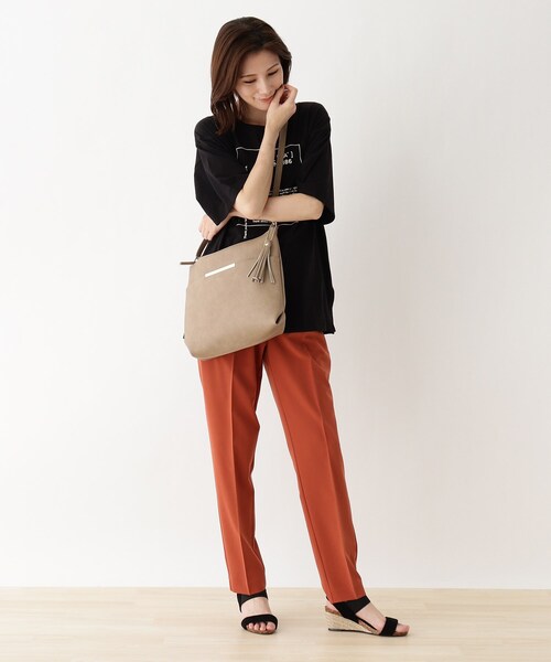 SHOO・LA・RUE(シューラルー)の「◆Wフェイスショルダー(ショルダーバッグ・レディース・ピンク/ダークブラウン/ライトグリーン/グレー/ネイビー/キャメル・00)」の14枚目の写真