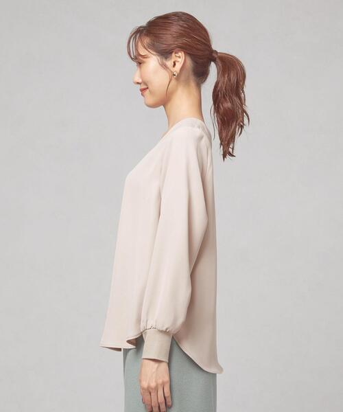 closet story（クローゼットストーリー）の「＜closet story（クローゼットストーリー）＞ソデグチリブ プルオーバー ブラウス（シャツ/ブラウス・レディース・オリーブ/ダークグレー/ナチュラル・FREE）」の8枚目の写真