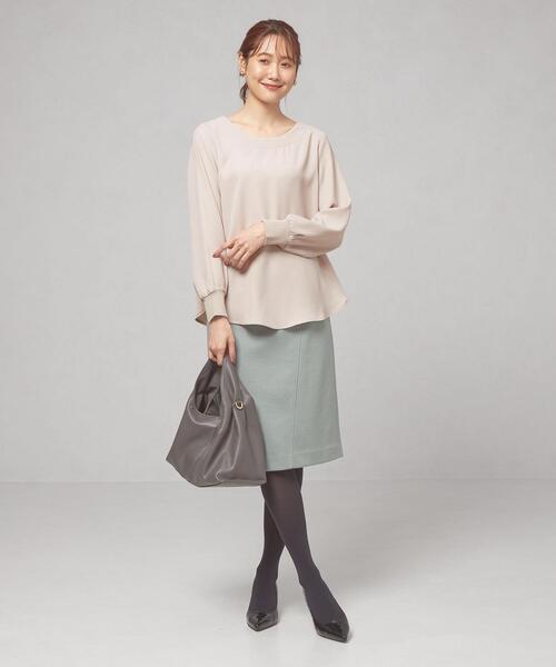 closet story（クローゼットストーリー）の「＜closet story（クローゼットストーリー）＞ソデグチリブ プルオーバー ブラウス（シャツ/ブラウス・レディース・オリーブ/ダークグレー/ナチュラル・FREE）」の14枚目の写真