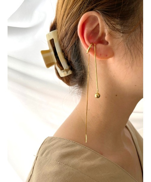 mou（モウ）の「2セットロングボールイヤーカフ(片耳用)（イヤーカフ・レディース・シルバー/ゴールド・FREE）」の8枚目の写真