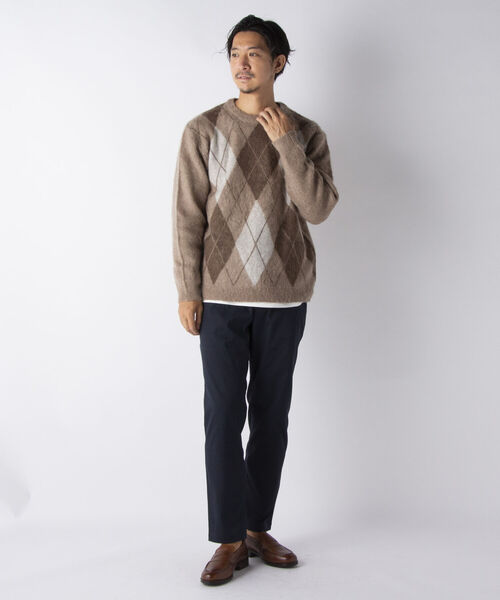 NOLLEY'S goodman（ノーリーズグッドマン）の「イージートラウザースラックス パンツ(※上品なカジュアルからビジネススタイルまで対応可能な万能トラウザーパンツ)（スラックス・メンズ・ベージュ/ネイビー/ブラウン系1/オリーブ・S/L/M/LL）」の22枚目の写真