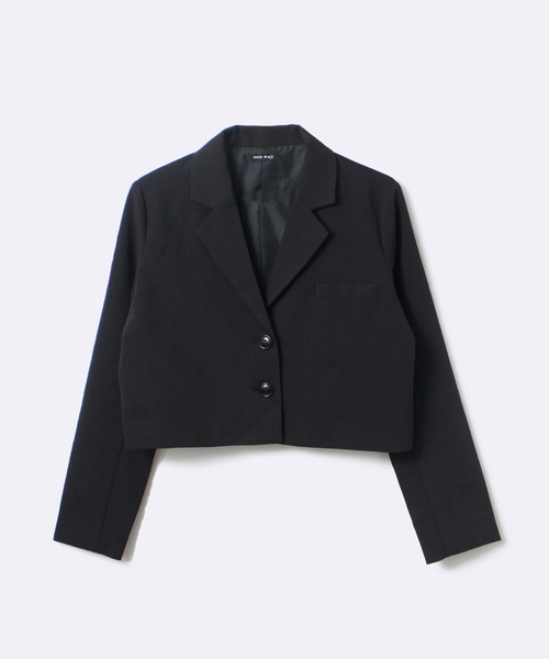 one way（ワンウェイ）の「【oneway Jeans】クロップドテーラードジャケット（テーラードジャケット・レディース・ライトグレー/ブラック・FREE）」の10枚目の写真