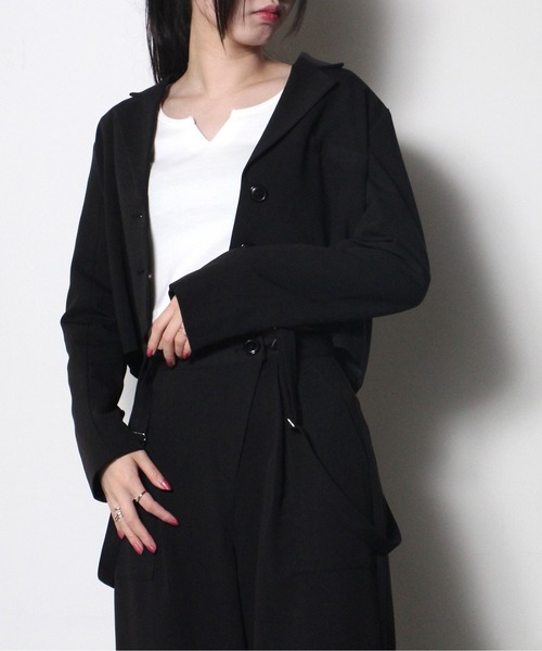 one way（ワンウェイ）の「【oneway Jeans】クロップドテーラードジャケット（テーラードジャケット・レディース・ライトグレー/ブラック・FREE）」の11枚目の写真