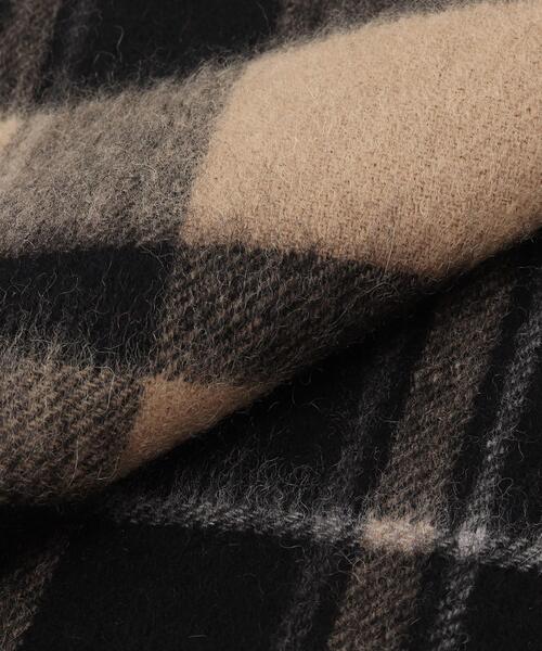 DRESKIP（ドレスキップ）の「◆ピュアウールチェックマフラー（ストール/ショール・レディース・ベージュ系1/パープル系2/ブラック系1・00）」の5枚目の写真