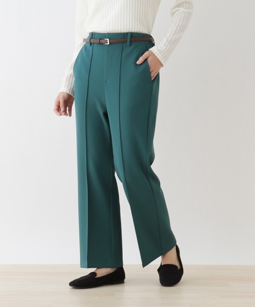 Cutie Blonde(キューティーブロンド)の「◆【S-L】カルゼワイドセンタープレスパンツ(その他パンツ・レディース・ブラック/ダークグリーン/ダークブラウン/サンドベージュ・01/02/03)」の1枚目の写真