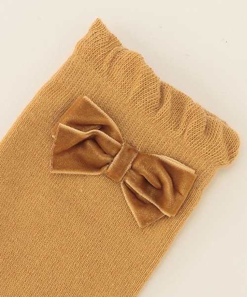 petit main（プティマイン）の「【くま柄】2Pクマ柄+リボンソックス（ソックス/靴下・キッズ・ラベンダー/オフホワイト・L/SS/M/S）」の9枚目の写真