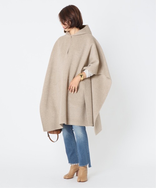 Deuxieme Classe（ドゥーズィエムクラス）の「*victorian ポンチョ（ポンチョ・レディース・ブラック/ベージュ・FREE）」の4枚目の写真