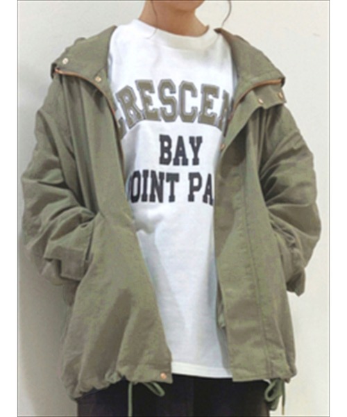 Samansa Mos2 blue（サマンサモスモスブルー）の「マウンテンパーカー（パーカー・レディース・ベージュ/ブラウン/カーキ・ﾌﾘ-）」の3枚目の写真