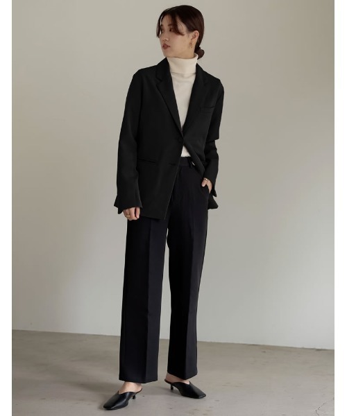 Re:EDIT（リエディ）の「[低身長サイズ有]ストレッチツイルテーラードジャケット（テーラードジャケット・レディース・ベージュ/アイボリー/ブラック/カーキ/モカ・SHORT/SMALL/MEDIUM/LARGE）」の9枚目の写真