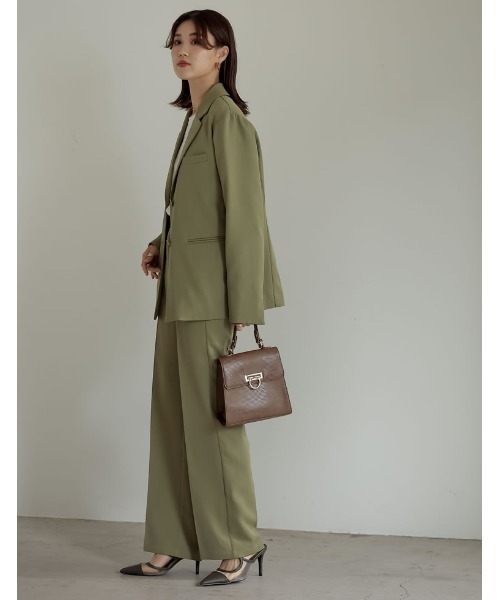 Re:EDIT（リエディ）の「[低身長サイズ有]ストレッチツイルテーラードジャケット（テーラードジャケット・レディース・ベージュ/アイボリー/ブラック/カーキ/モカ・SHORT/SMALL/MEDIUM/LARGE）」の6枚目の写真