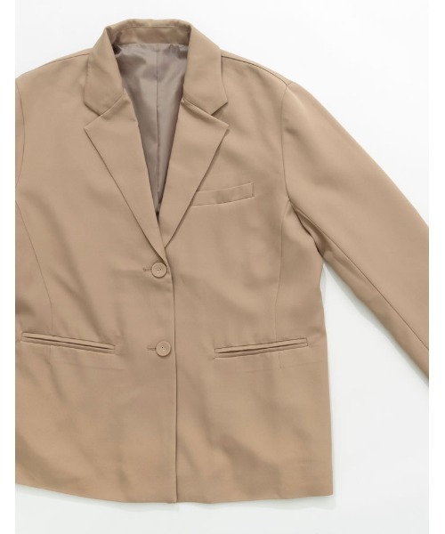 Re:EDIT（リエディ）の「[低身長サイズ有]ストレッチツイルテーラードジャケット（テーラードジャケット・レディース・ベージュ/アイボリー/ブラック/カーキ/モカ・SHORT/SMALL/MEDIUM/LARGE）」の7枚目の写真