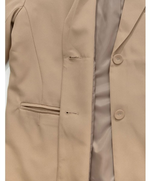 Re:EDIT（リエディ）の「[低身長サイズ有]ストレッチツイルテーラードジャケット（テーラードジャケット・レディース・ベージュ/アイボリー/ブラック/カーキ/モカ・SHORT/SMALL/MEDIUM/LARGE）」の19枚目の写真