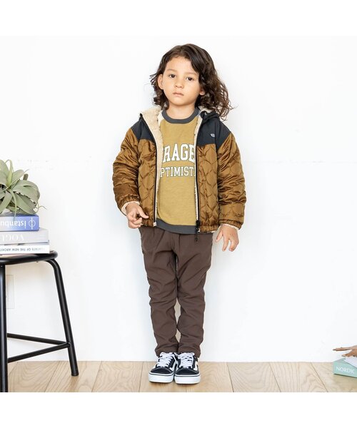 BREEZE（ブリーズ）の「WEB限定 リバーシブルインサレーションジャケット（ダウンジャケット/コート・キッズ・グレー/ネイビー/キャメル/カーキ・100/140/80/90/110/120/130）」の20枚目の写真