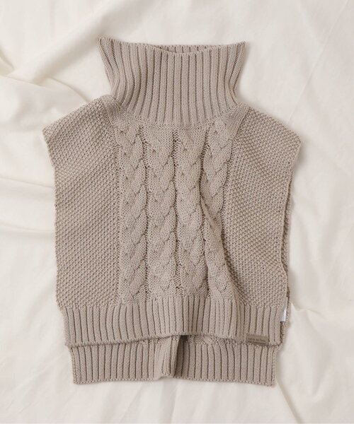 apres les cours(アプレレクール)の「ニットケープ_ウォッシャブル(ベスト・キッズ・ブラウン/ベージュ・120/100)」の9枚目の写真