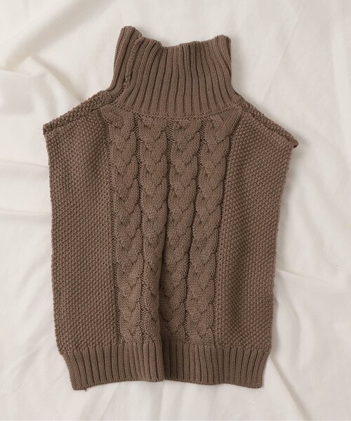 apres les cours(アプレレクール)の「ニットケープ_ウォッシャブル(ベスト・キッズ・ブラウン/ベージュ・120/100)」の12枚目の写真