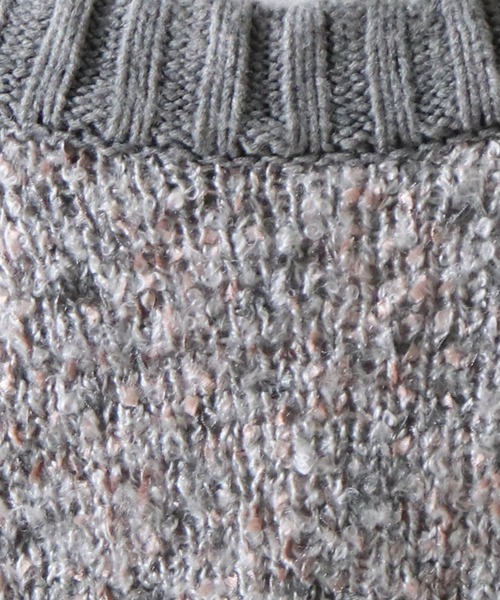 Cheek（チーク）の「フラッグヤーンメランジニットカーディガン（ニット/セーター・レディース・アイボリー/チャコールグレー/グレー・MEDIUM）」の18枚目の写真