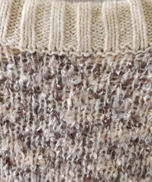 Cheek（チーク）の「フラッグヤーンメランジニットカーディガン（ニット/セーター・レディース・アイボリー/チャコールグレー/グレー・MEDIUM）」の19枚目の写真
