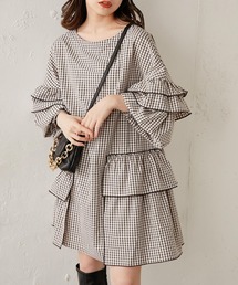 Chico | 【新色追加】アシメフリルボリューム袖チュニック(シャツ/ブラウス)