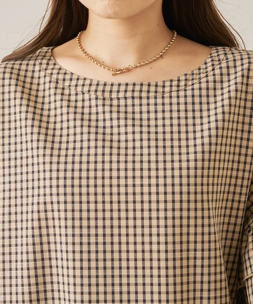 Chico（チコ）の「【新色追加】アシメフリルボリューム袖チュニック（シャツ/ブラウス・レディース・ベージュ/ブラック系その他2/ブラック/アイボリー・FREE）」の9枚目の写真