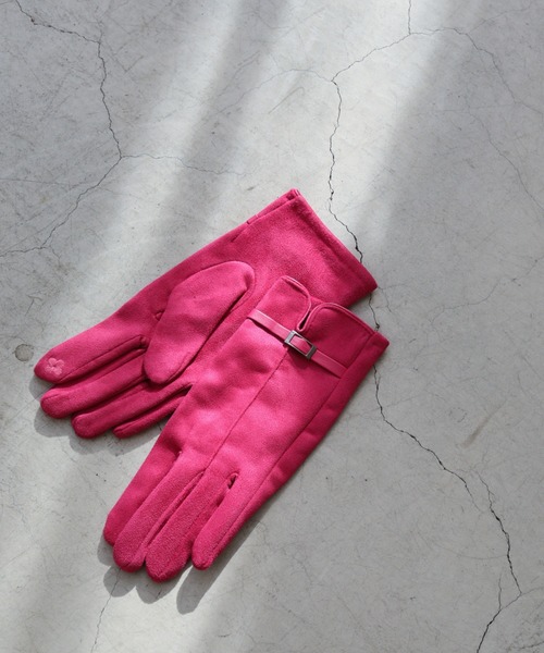 frames RAY CASSIN（フレームスレイカズン）の「【WEB限定】フェイクスェードカラーグローブ（手袋・レディース・ピンク/ターコイズブルー/マスタード/キャメル・FREE）」の11枚目の写真