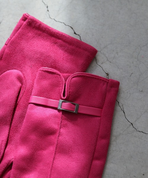 frames RAY CASSIN（フレームスレイカズン）の「【WEB限定】フェイクスェードカラーグローブ（手袋・レディース・ピンク/ターコイズブルー/マスタード/キャメル・FREE）」の12枚目の写真