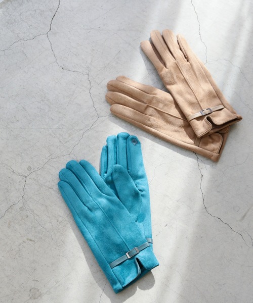 frames RAY CASSIN（フレームスレイカズン）の「【WEB限定】フェイクスェードカラーグローブ（手袋・レディース・ピンク/ターコイズブルー/マスタード/キャメル・FREE）」の14枚目の写真