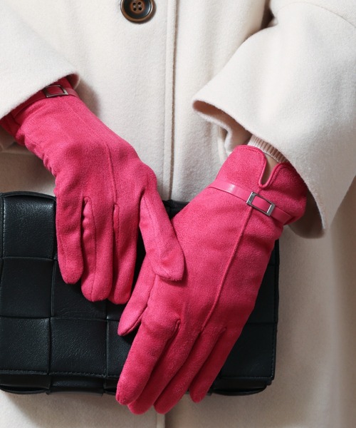 frames RAY CASSIN（フレームスレイカズン）の「【WEB限定】フェイクスェードカラーグローブ（手袋・レディース・ピンク/ターコイズブルー/マスタード/キャメル・FREE）」の19枚目の写真