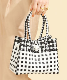 Ray BEAMS | BALI WERKSTATTE / Chess Basket Bag(かごバッグ)